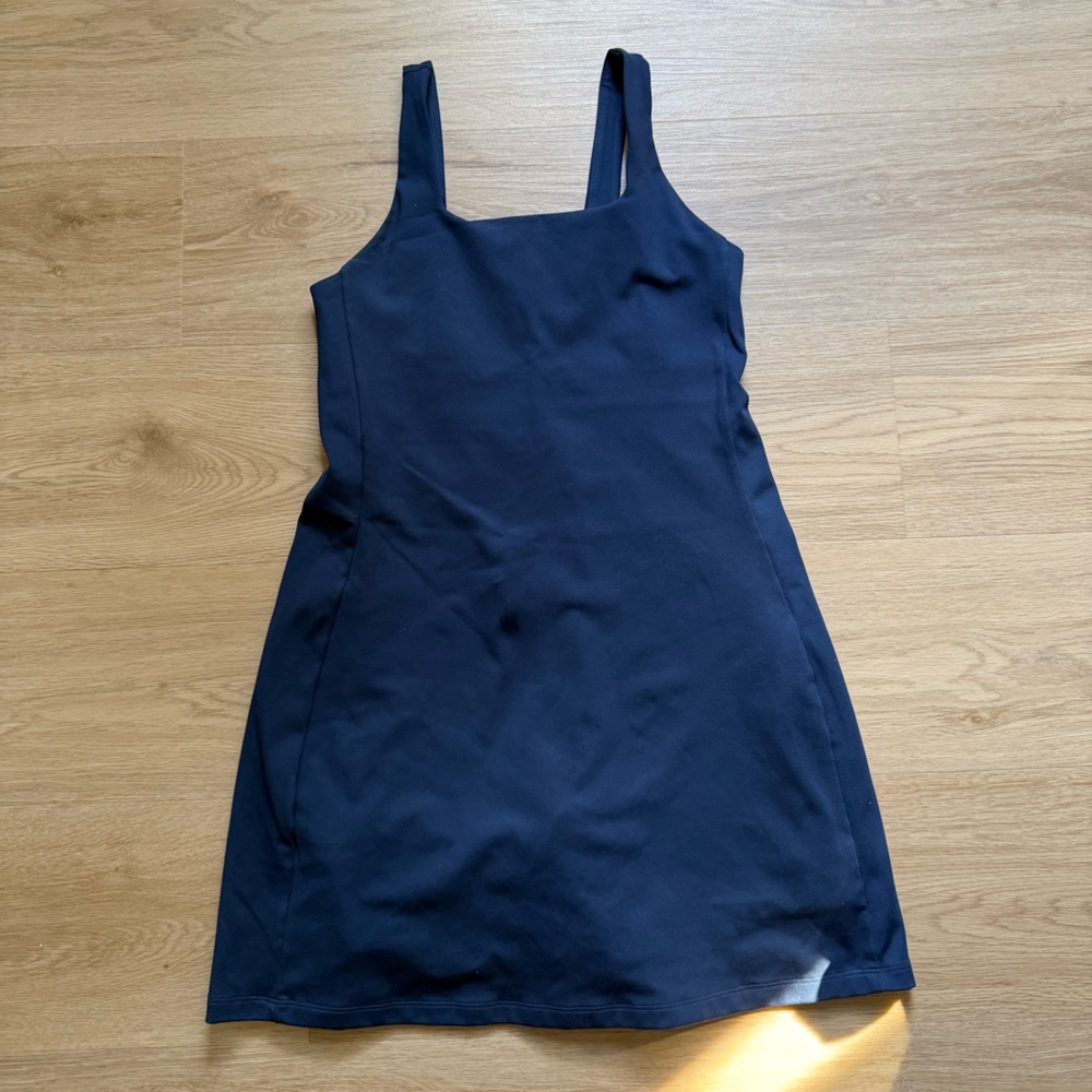 Girlfriend Collective Navy Tommy Dress Small